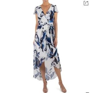 Julia Jordan Flutter Sleeve Faux Wrap Dress Size 12 Inconspicuous Flaw See Photo